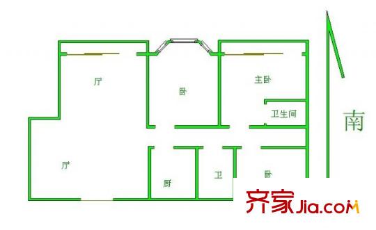 江南青年城戶(hù)型圖戶(hù)型圖 3室 3室2廳2衛(wèi)1廚