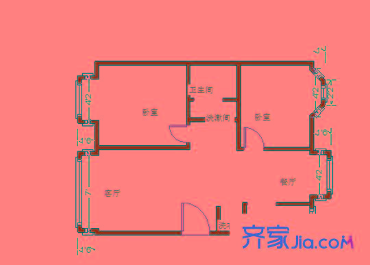江南青年城戶型圖戶型圖 4室 4室2廳2衛(wèi)1廚
