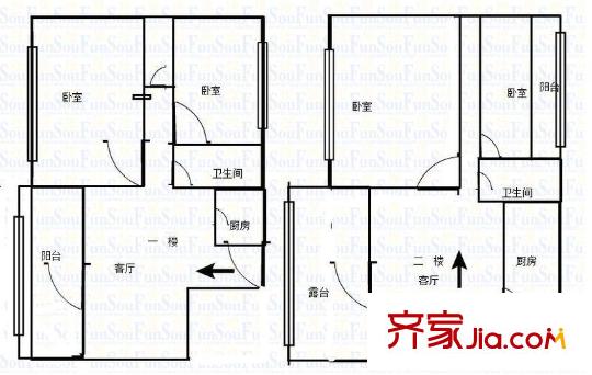 方圓綠茵戶型圖戶型圖 4室 4室2廳2衛(wèi)1廚