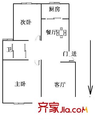 方圓綠茵戶型圖戶型圖 2室 2室2廳1衛(wèi)1廚