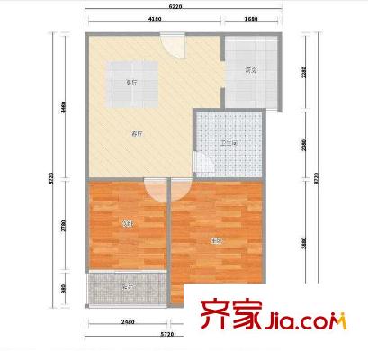 百家湖花園倫敦城戶型圖戶型圖 2室 2室1廳1衛(wèi)1廚