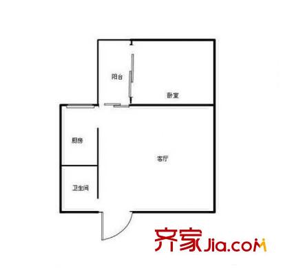 百家湖花園倫敦城戶型圖戶型圖 1室 1室1廳1衛(wèi)1廚