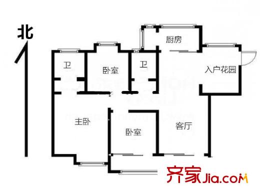 星雨華府戶型圖戶型圖 3室 3室2廳2衛(wèi)