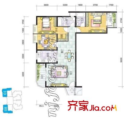 百家湖國(guó)際花園戶型圖戶型圖 3室 3室2廳2衛(wèi)