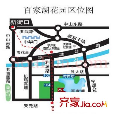 百家湖國際花園交通圖