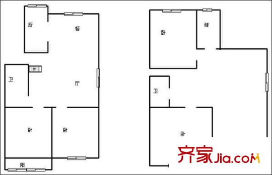 馨苑小區(qū) 3室 戶型圖