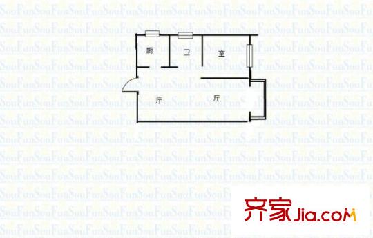 東方天郡戶型圖戶型圖2室 2室1廳1衛(wèi)1廚