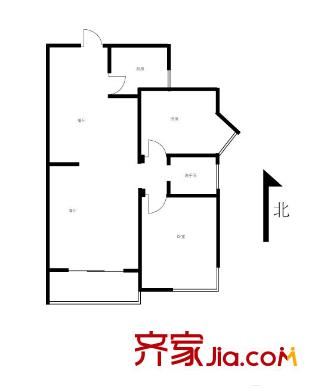 明發(fā)濱江新城一期戶型圖戶型圖 2室 2室2廳1衛(wèi)1廚