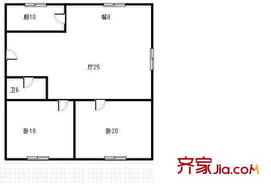 馨苑小區(qū) 2室 戶型圖