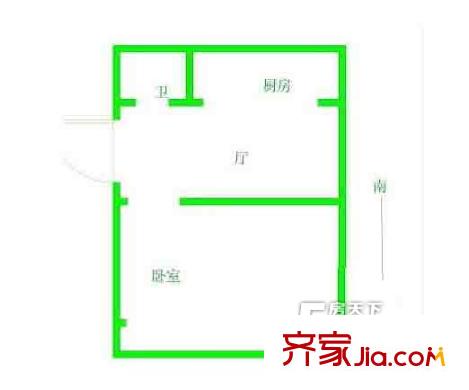 翠屏國際城戶型圖戶型圖1室 1室1廳1衛(wèi)1廚