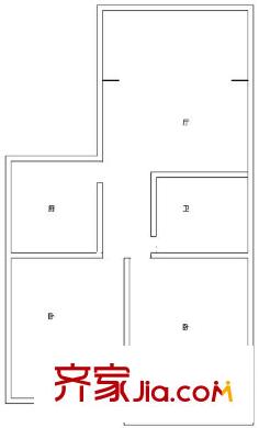 臺六學(xué)區(qū)房戶型圖2室 2室1廳1衛(wèi)1廚