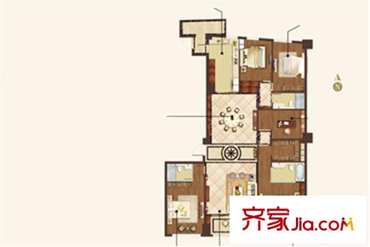 斯亞首府斯亞財(cái)富中心標(biāo)準(zhǔn)層D戶型 5室2廳3衛(wèi)1廚