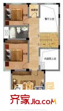 伴山香檳園一期2F、A戶型 3室1衛(wèi)