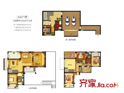 錦隆云山墅一期28-30幢標(biāo)準(zhǔn)層G2戶型圖 5室2廳5衛(wèi)1廚