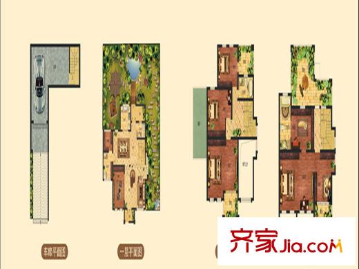 瑞景葉泊藍(lán)山一期獨(dú)棟別墅標(biāo)準(zhǔn)層D2戶型  5室2廳3衛(wèi)1廚