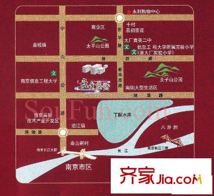 盤金華府交通圖