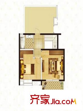 清香雅苑7號樓6層A21套型戶型圖 2室2廳