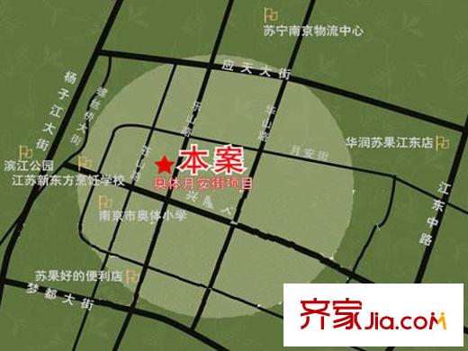 奧體月安街項(xiàng)目交通圖