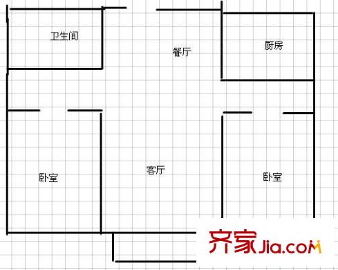 瑞源名嘉城 2室 戶型圖