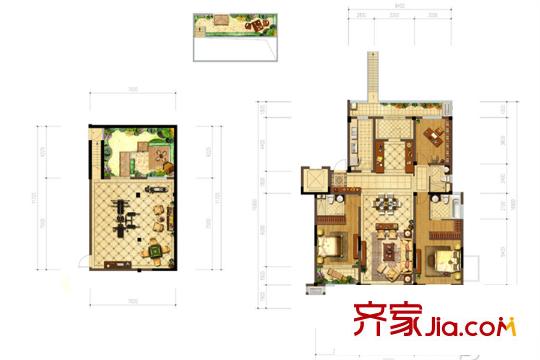中海御山府二期61-69幢標(biāo)準(zhǔn)層A2戶型 4室2廳3衛(wèi)1廚