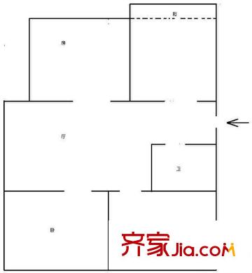 雙玉新苑戶型圖3室戶型圖 3室1廳1衛(wèi)1廚
