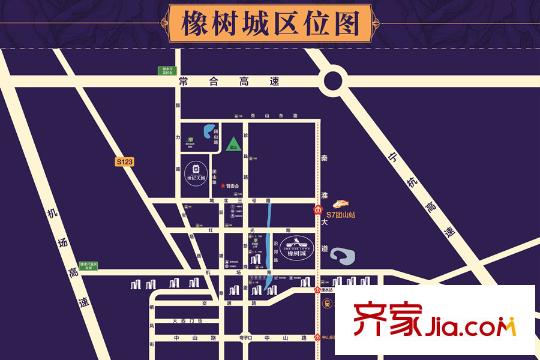 橡樹城區(qū)位圖