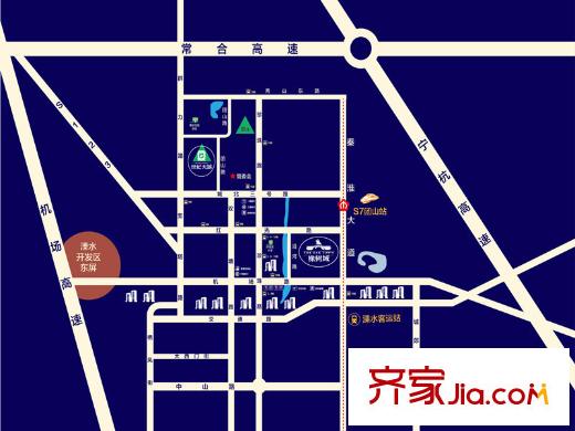 橡樹城區(qū)位圖