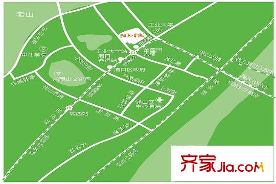金盛田陽光青城區(qū)位圖（2015-01-30）