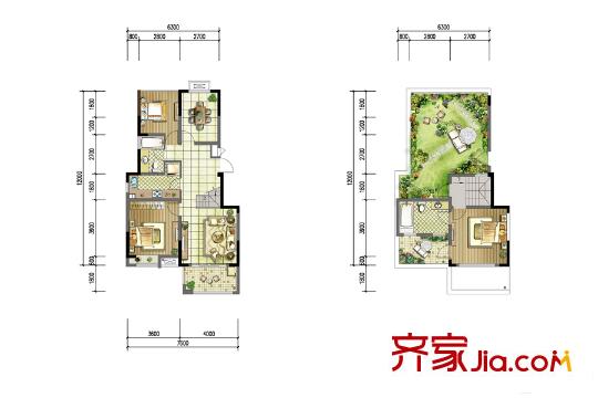 明發(fā)云庭一期04#標(biāo)準(zhǔn)層A2戶型 3室2廳2衛(wèi)1廚