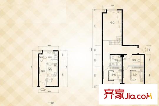 百家湖利源國(guó)際公館38#、39#標(biāo)準(zhǔn)層C戶(hù)型 3室2廳1衛(wèi)1廚