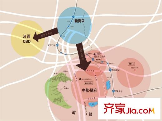 中航樾府交通區(qū)位圖