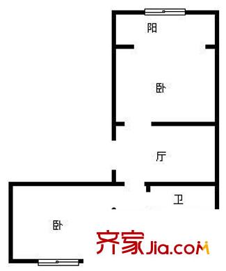 興電小區(qū) 2室 戶型圖