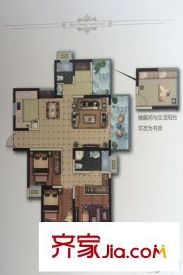 電建地產(chǎn)海賦尚城一期2#標(biāo)準(zhǔn)層E戶型 4室2廳2衛(wèi)1廚