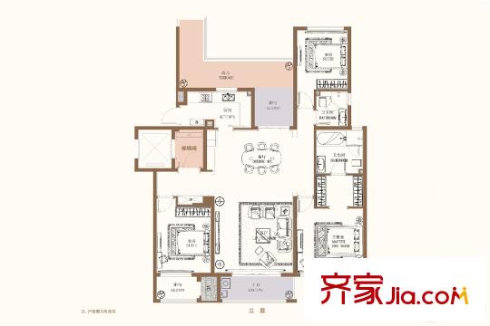 升龍公園道D1#、D5-D8#、G2#、F5#-F8#三層Hc戶型 3室2廳2衛(wèi)1廚