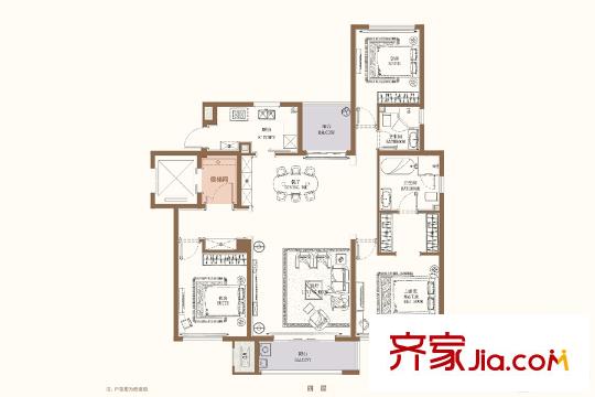 升龍公園道D1#、D5-D8#、G2#、F5#-F8#四層Hd戶型 3室2廳2衛(wèi)1廚
