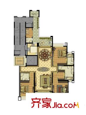 雅居樂濱江國際君悅組團A3戶型 4室2廳2衛(wèi)1廚