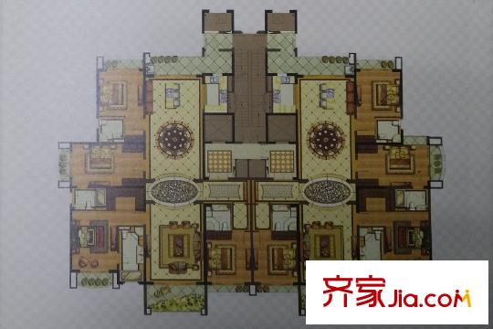 雅居樂濱江國際一期33#、37#標準層C戶型 4室2廳3衛(wèi)1廚