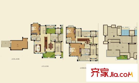 東屏湖9號一期標準層A4戶型 4室2廳2衛(wèi)1廚