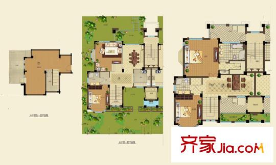 東屏湖9號(hào)一期標(biāo)準(zhǔn)層A1戶型 4室3廳3衛(wèi)1廚