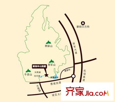 復(fù)地朗香別墅交通圖