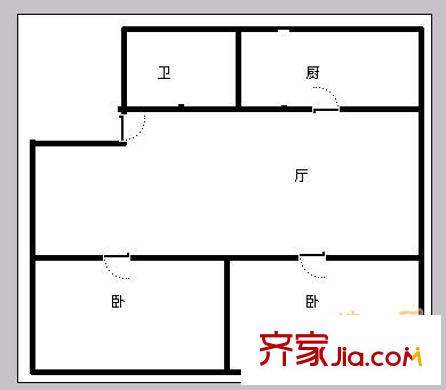 華易春之都2室 戶型圖