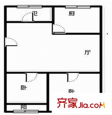 華易春之都2室 戶型圖