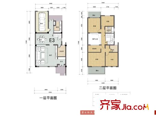 芳草名苑別墅標(biāo)準(zhǔn)層E3戶型 4室2廳3衛(wèi)1廚