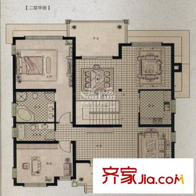 中國邊城二期西岸A6號樓二層DLT-05戶型 4室5廳3衛(wèi)1廚