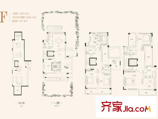 恒基富薈山二期標準層F戶型 5室2廳6衛(wèi)1廚