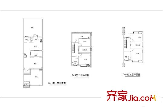 鴻信大宅門二期35幢Cs-1戶型  4室2廳3衛(wèi)1廚