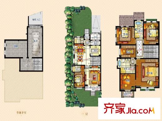 明月天瓏灣可可園二期標準層CN戶型 4室3廳3衛(wèi)1廚