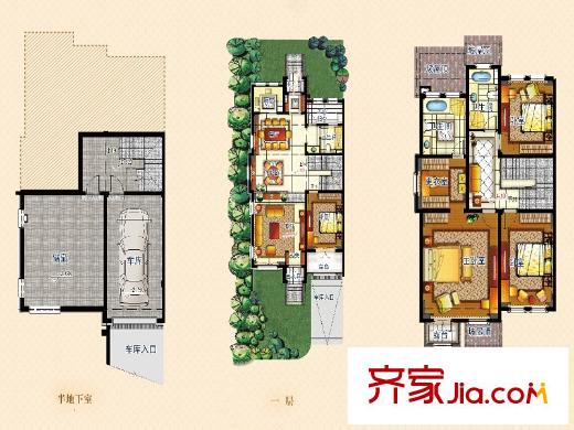 明月天瓏灣可可園二期標準層DS戶型 4室2廳3衛(wèi)1廚