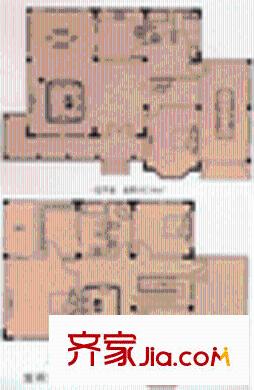 愛濤漪水園別墅戶型圖C型獨(dú)立別墅 1室