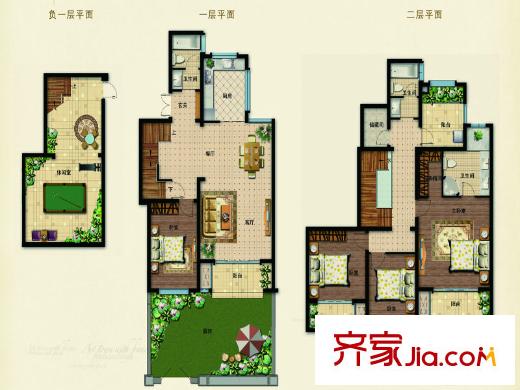 天生御景獨棟別墅標(biāo)準(zhǔn)層D6戶型 4室2廳3衛(wèi)1廚